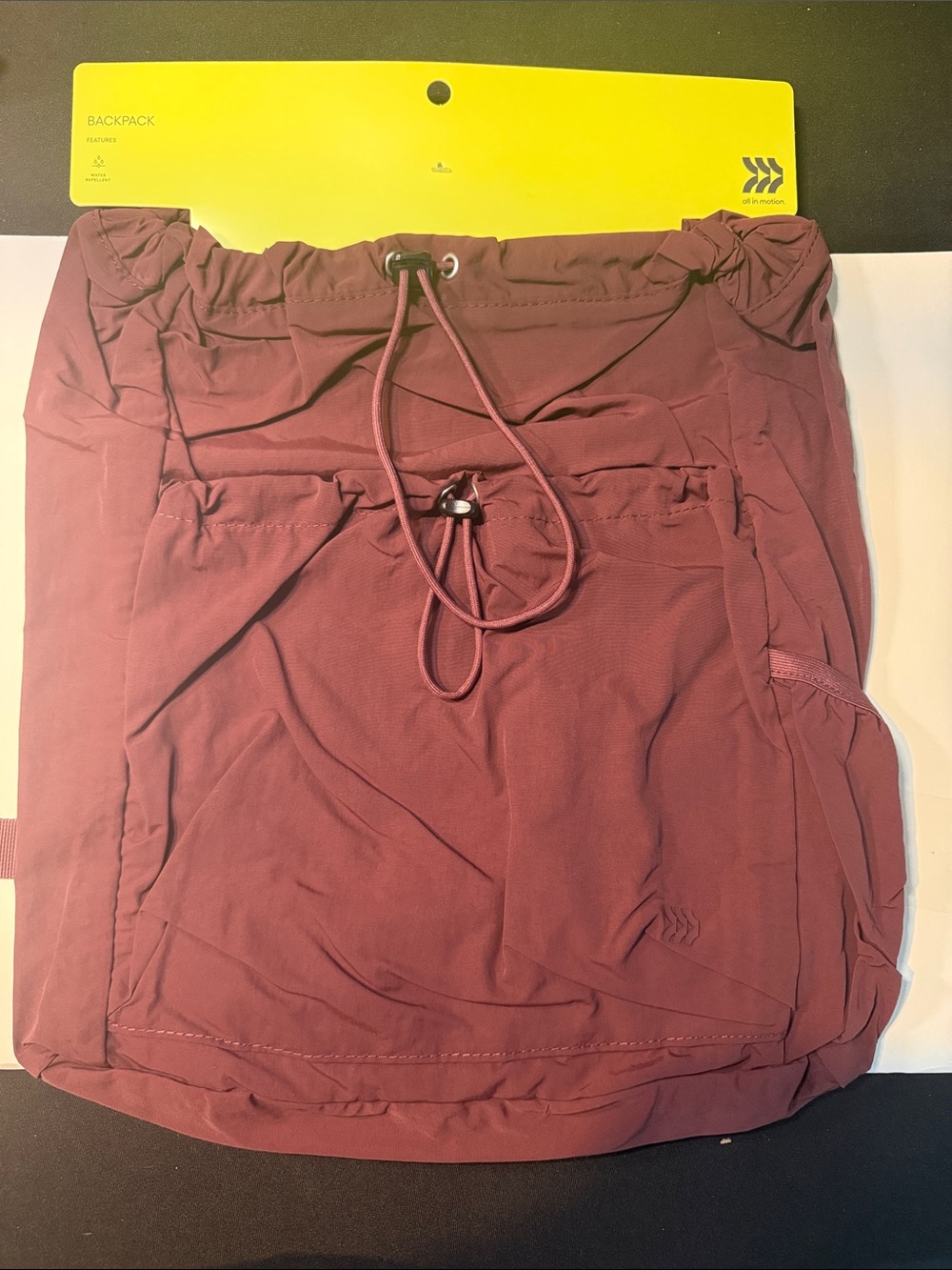 all in motion Maroon Drawstring Backpack